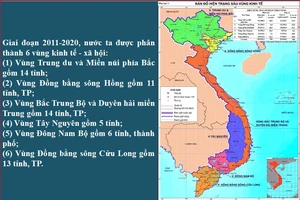 63 tỉnh, thành trên cả nước hiện được phân thành 06 vùng.