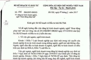 Bộ Tư pháp 'tuýt còi' văn bản của Bộ Kế hoạch và Đầu tư