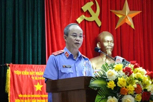 Ông Nguyễn Văn Quang, Viện trưởng VKSND TP Đà Nẵng phát biểu tại buổi ký kết. Ảnh: MINH TRƯỜNG.
