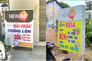Quán vịt lộn, bún bò cũng quảng cáo cho đánh bạc trực tuyến