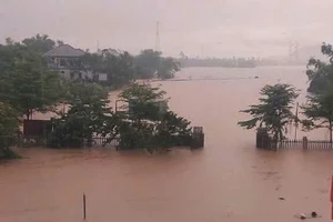 Mưa lớn, nhiều nơi ở Quảng Trị đang ngập lụt 