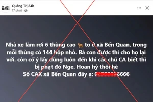 Công an thông tin vụ xe chở 6 thùng cao hổ bị đánh rơi