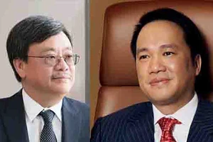 Ông Nguyễn Đăng Quang (trái) và ông Hồ Hùng Anh, hai tỉ phú mới của thế giới. Ảnh: TL