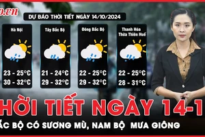 Thời tiết ngày 14-10: Bắc Bộ có sương mù vào sáng sớm, Nam Bộ hứng mưa rào và giông