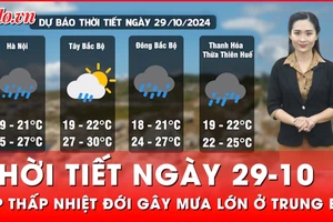 Thời tiết ngày 29-10: Ảnh hưởng của áp thấp nhiệt đới do bão số 6 suy yếu, Trung Bộ hứng mưa lớn
