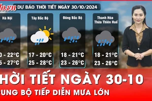 Thời tiết ngày 30-10: Trung Bộ tiếp diễn mưa lớn, có nơi mưa to trên 400mm