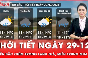 Thời tiết ngày 29-12: Miền Bắc chìm trong giá rét tăng cường, miền Trung có mưa to