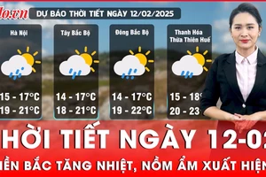 Thời tiết ngày 12-02: Miền Bắc tăng nhiệt, nồm ẩm xuất hiện