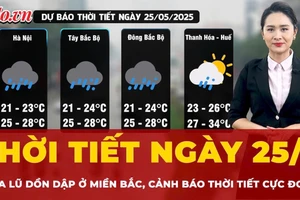 Thời tiết ngày 25-5: Mưa lớn liên tục, miền Bắc đối mặt thời tiết nguy hiểm
