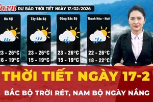 Thời tiết ngày 17-2: Bắc Bộ trời rét, Nam Bộ ngày nắng