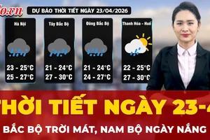 Thời tiết ngày 23-4: Bắc Bộ trời mát, Nam Bộ ngày nắng