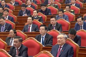 Các đại biểu tại Hội nghị lần thứ nhất Trung ương khóa XIII, sáng 31-1. Ảnh: TTXVN