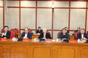 Tổng Bí thư, Chủ tịch nước Nguyễn Phú Trọng phát biểu tại phiên họp sáng 18-2. Ảnh: TTXVN