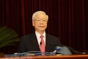 Tổng Bí thư, Chủ tịch nước Nguyễn Phú Trọng phát biểu khai mạc Hội nghị. Ảnh: TTXVN