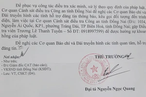 Công an Đồng Nai tìm người liên quan đến vụ án lừa đảo tài sản