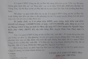 Công an truy tìm chiếc ô tô BMW liên quan vụ án của bà Lâm Thị Thu Trà