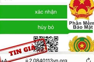 Giả mạo website Cổng thông tin điện tử Bộ Công an để lừa đảo