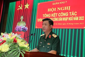 Quân khu 7 vượt chỉ tiêu công tác tuyển chọn và gọi công dân nhập ngũ năm 2022