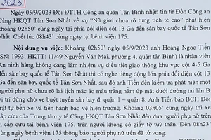 Tìm thân nhân một phụ nữ úp mặt tử vong ở làn xe trong sân bay Tân Sơn Nhất