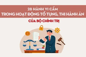 Bộ Chính trị đưa ra 28 hành vi cấm trong hoạt động tố tụng, thi hành án