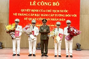 Chân dung 4 sĩ quan công an vừa được thăng cấp bậc hàm cấp tướng