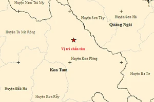 Xuất hiện trận động đất tại Kon Tum