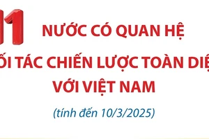 Infographic: 11 nước có quan hệ Đối tác chiến lược toàn diện với Việt Nam
