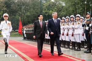 Lễ đón trọng thể Nhà vua Bỉ và Hoàng hậu đến Việt Nam