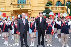 Chủ tịch nước Lương Cường chủ trì lễ đón chính thức Tổng Thư ký Liên hợp quốc