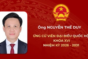 Tiểu sử và chương trình hành động của ông Nguyễn Thế Duy ứng cử ĐBQH khóa XVI