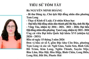 Chân dung bà Nguyễn Minh Hoàng, Chủ tịch HĐND phường Tam Long, ứng cử ĐBQH khóa XVI