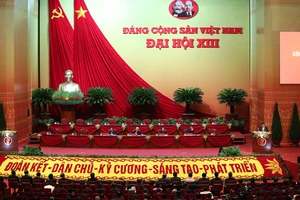Quang cảnh Đại hội XIII của Đảng hồi tháng 1-2021. Ảnh: TTXVN