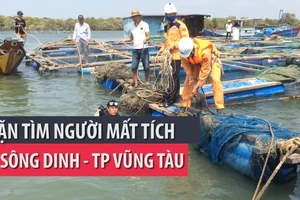 Lặn tìm người mất tích ở sông Dinh, TP Vũng Tàu