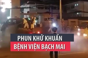 Phun khử khuẩn BV Bạch Mai