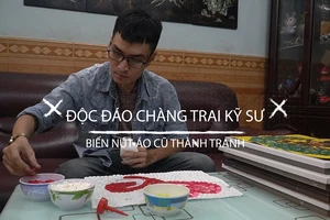 Độc đáo chàng kỹ sư biến nút áo cũ thành tranh