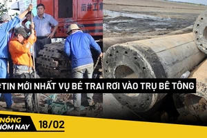 Nóng hôm nay: Tin mới nhất vụ bé trai rơi vào trụ bê tông