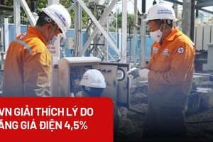 Tập đoàn Điện lực Việt Nam giải thích lý do tăng 4,5% giá điện