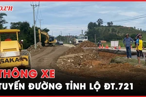 Thông xe tuyến đường tỉnh lộ ĐT.721 sau sạt lở