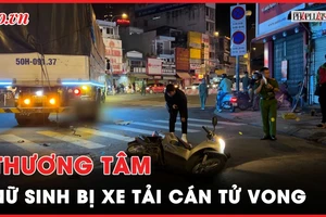 Xe tải ôm cua va chạm xe máy, một nữ sinh tử vong