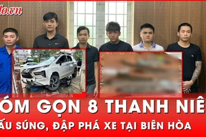 Tin nóng 9-11: Nổ súng, đập phá xe trong đêm trên đường phố Biên Hòa, 8 thanh niên bị tóm gọn 