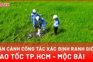 Video: Cận cảnh quá trình xác định ranh giới cao tốc TP.HCM - Mộc Bài