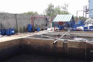 Bắt quả tang công ty thuộc da xả nước thải đen ngòm