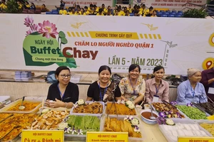 Hơn 128 món ăn tại ngày hội buffet chay gây quỹ vì người nghèo