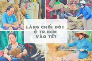 Làng chổi đót duy nhất giữa lòng TP.HCM vào vụ Tết