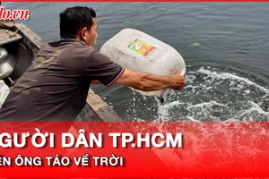 Video: Người dân TP.HCM ra giữa sông tiễn ông Táo về trời