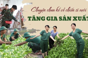 Bữa cơm lính thêm xanh nhờ vườn rau, ao cá