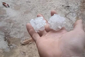 Xuất hiện mưa đá ở Sơn La