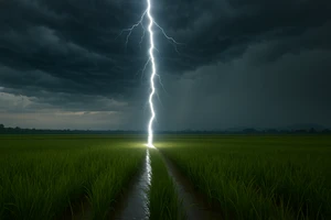 Một người bị sét đánh tử vong khi đang làm ruộng