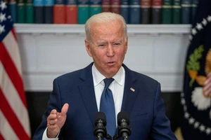 Tổng thống Mỹ Joe Biden phát biểu tại Nhà Trắng hôm 22-8.