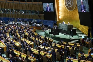 Đại hội đồng Liên Hợp Quốc lắng nghe bài phát biểu của ông Biden tại New York vào ngày 21-9.